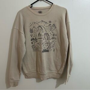 Parks Project Iconic National Parks Crewneck Sweatshirt Size Medium Women